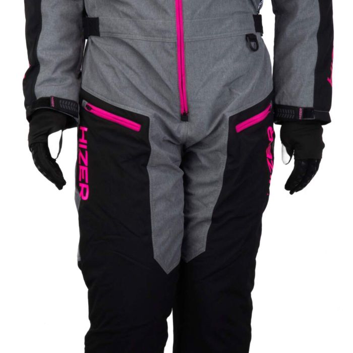 Комбинезон для снегохода (женский) HIZER №4 black-gray (текстиль) (XL)