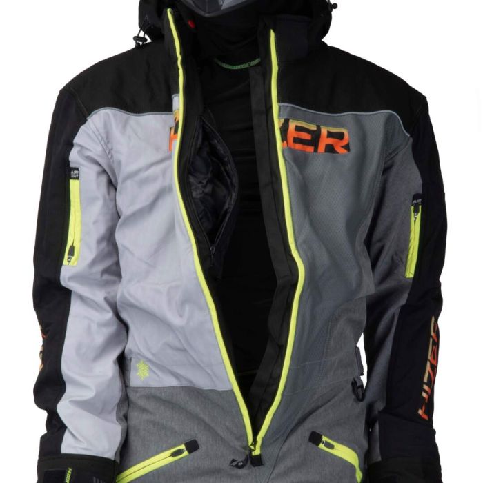 Комбинезон для снегохода HIZER №3 black-gray (текстиль) (XXL)