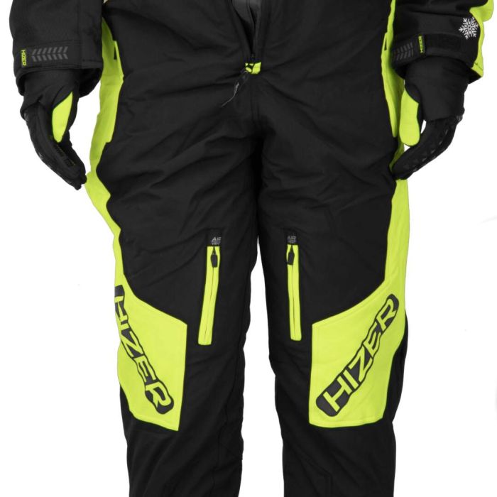Комбинезон для снегохода HIZER №1 black-yellow (текстиль) (M)