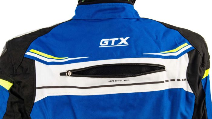 Куртка мотоциклетная (текстиль) GTX EJ-2412 BLACK/LIGHT BLUE (XXL)