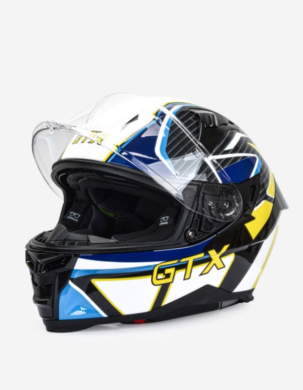 Шлем мото интеграл GTX 910SV №1 (M) BLUE-WHITE