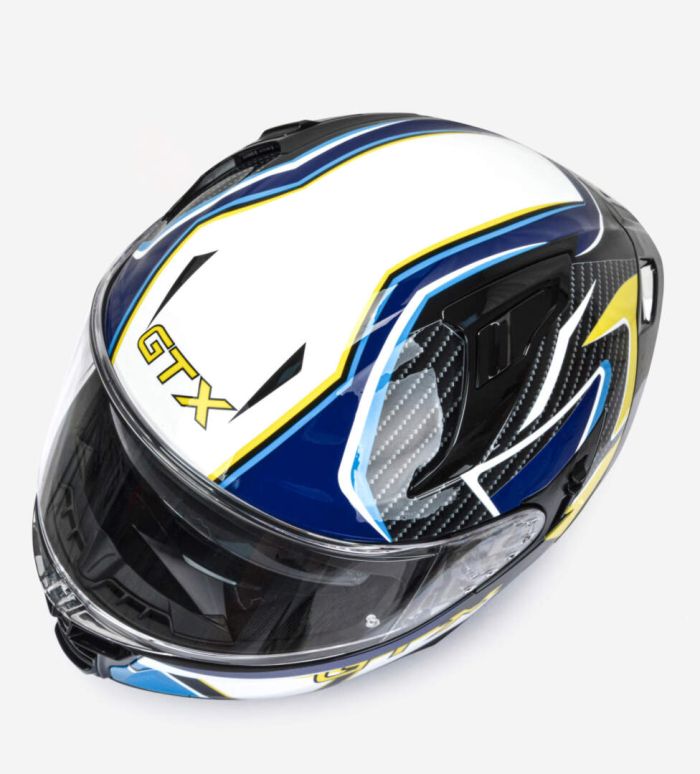 Шлем мото интеграл GTX 910SV №1 (XL) BLUE-WHITE