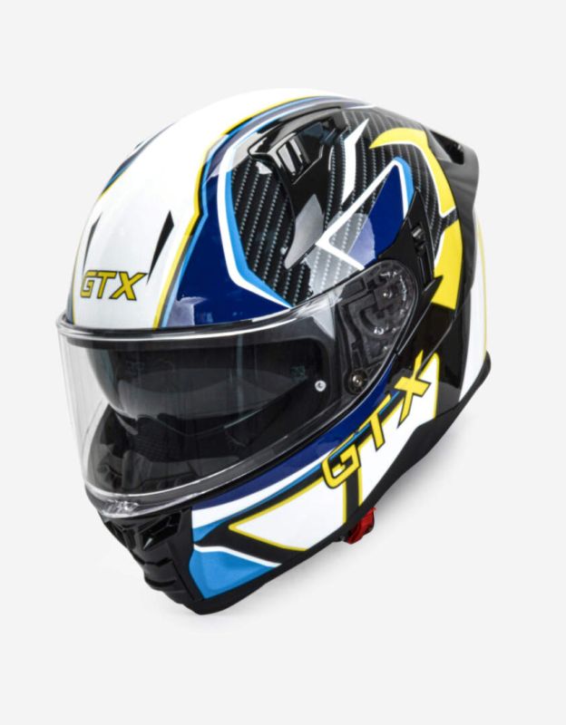 Шлем мото интеграл GTX 910SV №1 (XL) BLUE-WHITE