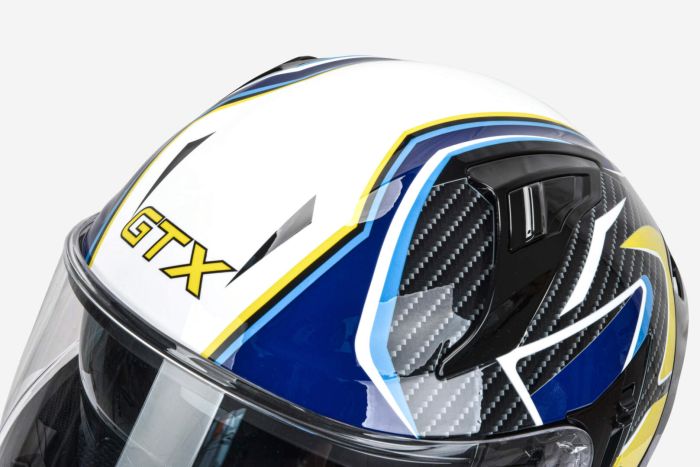Шлем мото интеграл GTX 910SV №1 (XL) BLUE-WHITE