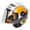 Шлем мото открытый HIZER J511 №1 yellow/black (M)