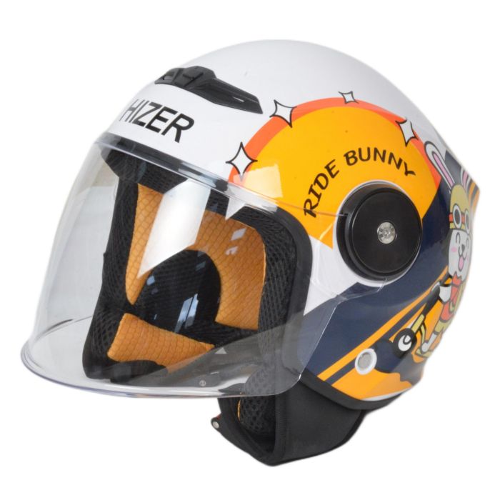 Шлем мото открытый HIZER J511 №1 yellow/black (M)